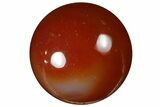 1.2" Polished Carnelian Agate Sphere - Photo 2